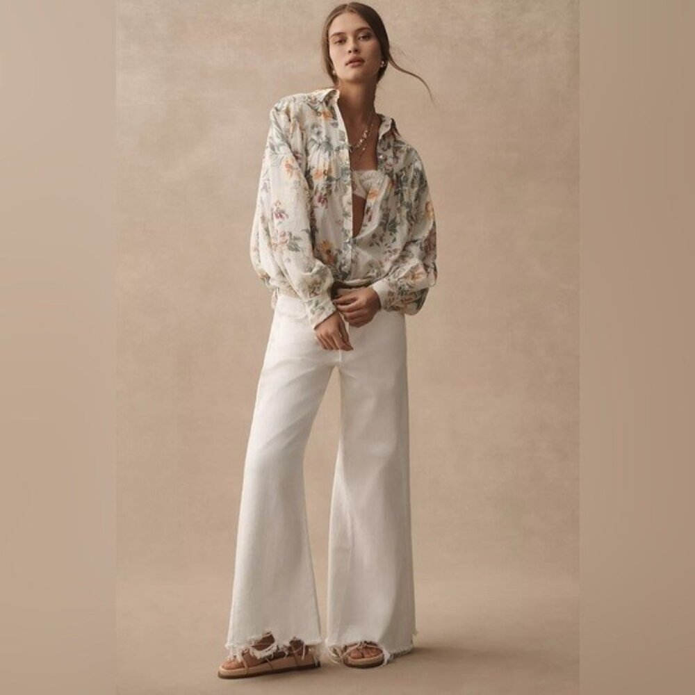 NWT Size XSP (P2P 25") - Anthropologie Pilcro Batwing Yoke Blouse (NWT US$ 118) - Picture 5 of 16